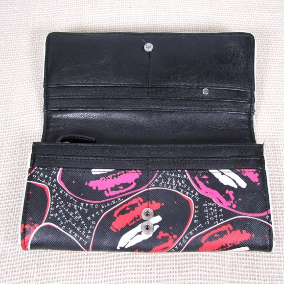 L.A.M.B. Worthington Satchel and Matching Wallet in Kiss Me Print with Dust Bag - Picture 11 of 16